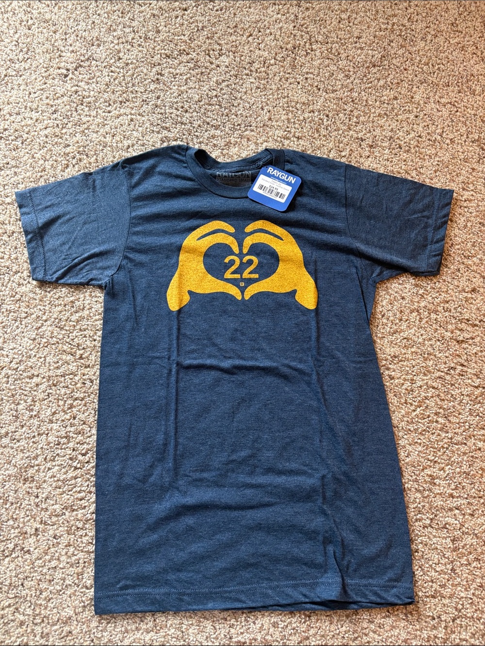 Raygun Caitlin Clark heart hands 22 t-shirt